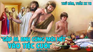 Thứ Năm tuần 20 thường niên. – Tiệc cưới Nước Trời.